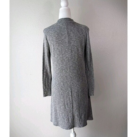 Madewell Grey Ribbed Knit Mini Dress Mock Neck Small - Picture 4 of 10